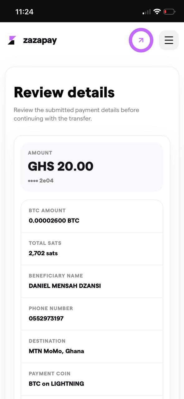 Step 2: add contact details and review